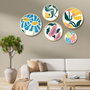 Wallity Yats-02 Conjunto de 5 Cuadros Decorativos Multicolor